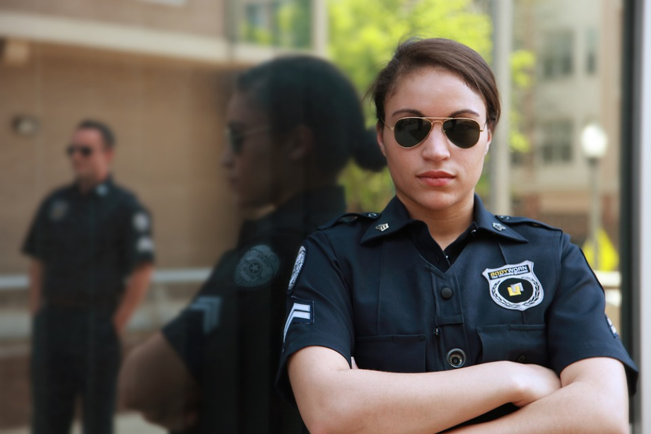 a female security guard